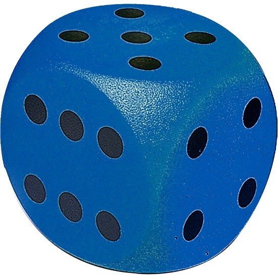 KOCKA PENA S KOŽO - 16 cm, MODRA