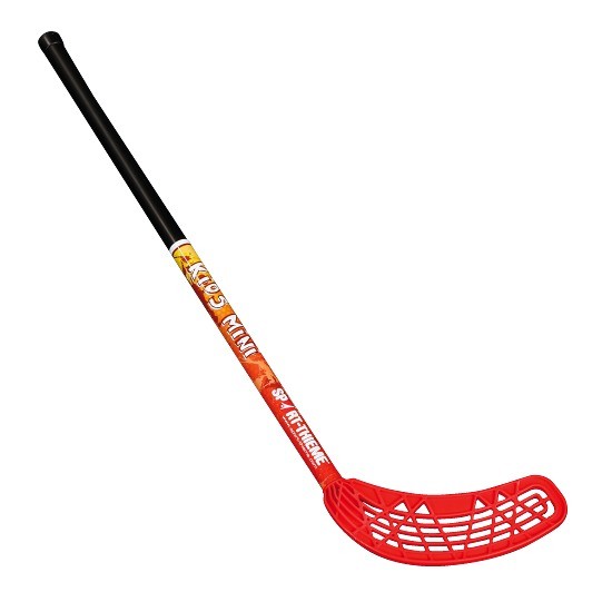 FLOORBALL PALICA KIDS MINI 70 CM  RDEČA  KRIVINA