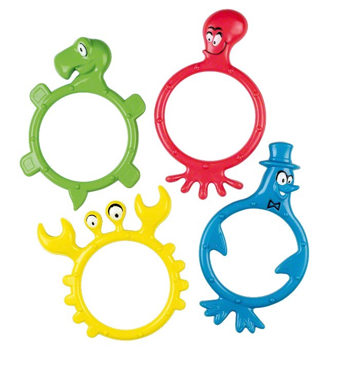 POTOPLJIVI PREDMETI SMEŠNE ŽIVALI  OBROČI  GRT  JE  4 KOS