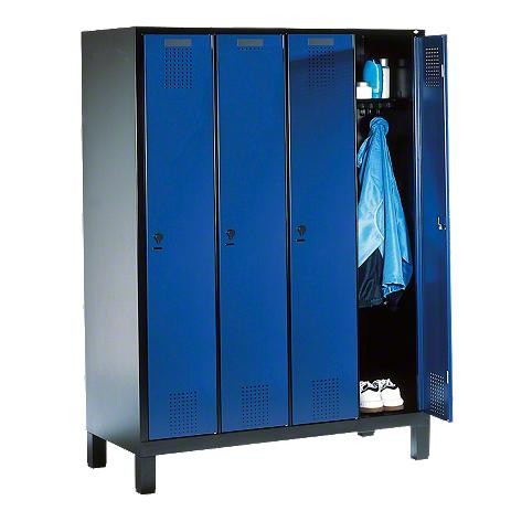 GARDEROBNA OMARA S 3000 EVOLO Z NOGAMI, ŠTIRI VRATA, ŠIRINA 400 MM, MODRA