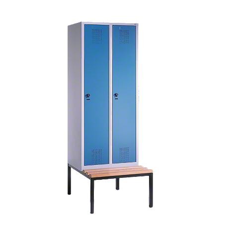 GARDEROBNA OMARA S KLOPJO S 3000 EVOLO, DVOJNA VRATA, ŠIRINA 400 MM, MODRA