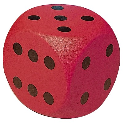 KOCKA PENA S KOŽO - 30 cm, RDEČA