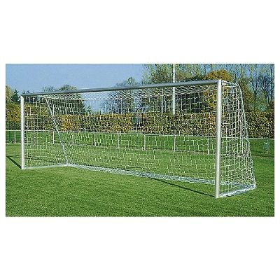NOGOMETNI GOL 7,32X2,44 m, ALUMINIJ, OVALNO OGRODJE