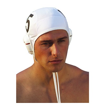 PLAVALNA KAPA ZA VATERPOLO-NYLON, BELA