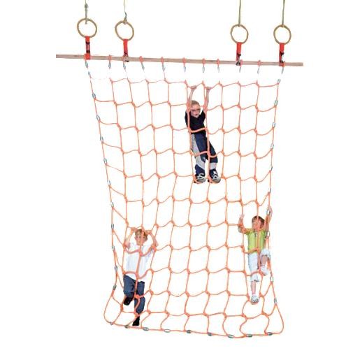 PLEZALNA MREŽA, 2x2 m, POLYPROPILEN, ORANŽNA BARVA