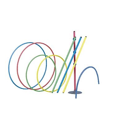 SET OVIR EXKLUSIV, 24X PALICA VIŠINA 100 cm,24X KROŽNIK, 24X DRŽALO GUMA ZA PALICE, 12X OBROČ GUMA, 12X POLOBROČ