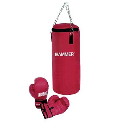 SET ZA BOKS HAMMER KIDS, 1X VREČA (11 kg) 28X60 cm, 1X ROKAVICE VEL.8 