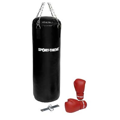 SET ZA BOKS TRAINING, 1x VREČA 100X35 cm (30kg), 1x STROPNI NOSILEC, 1x PAR BOKSARSKIH ROKAVIC 