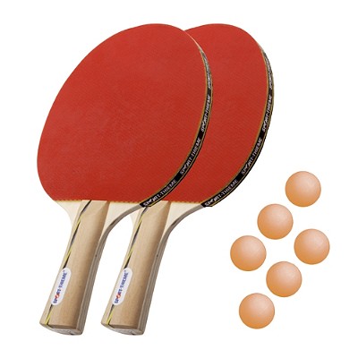 SET ZA NAMIZNI TENIS SPORT-THIEME 'WIEN', 2 Loparja 'WIEN', 6 žogic - oranžne