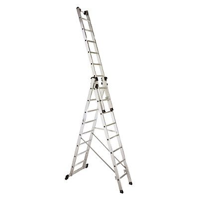 VEČNAMENSKA ALUMINIJEVA LESTEV - tridelna, 9,70 m 