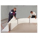 KOMPLET TEKMOVALNE OGRAJE ZA HOKEJ, 52X ELEMENT DOLG 2m, 4X ELEMENT DOLG 1m, 4X KOTNI ELEMENT, 2X VOZIČEK 200X80X150 cm, 550 kg