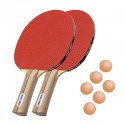 LOPARJI ZA NAMIZNI TENIS SET SPORT-THIEME 'ROM', 2 Loparja 'ROM', 6 žogic - oranžne