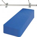 SET 10 GIMNASTIČNIH BLAZIN, 180x60x1,0 cm, MODRA BARVA IN STENSKEGA NOSILCA