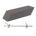 SET 10 x MOVIVIT TELOVADNA BLAZINA CLUB 15, ANTRACIT, 180x60x1,5 cm, 1,71 kg