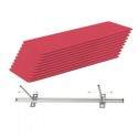 SET 10 x MOVIVIT TELOVADNA BLAZINA CLUB 15, RDEČA, 180x60x1,5 cm, 1,71 kg