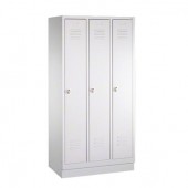 GARDEROBNA OMARICA S 2000 CLASSIC Z NOGAMI VIŠ. 100 MM, TROJNA VRATA, ŠIRINA 400 MM, BELA