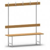 GARDEROBNA KLOP Z NASLONJALOM IN OBEŠALNIKOM 150 CM