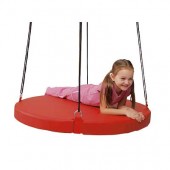 GUGALNICA Z OKROGLO BLAZINO, FI 100 cm, DEBELINA 8 cm, VRVI 3,5 m, KAVELJ, DO 120 kg 