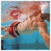 PRIPOMOČEK ZA VADBO MOČI PRI PLAVANJU STRECHCORDZ, NATEZNA TRDNOST 1,3-3,6 kg, SREBRNA