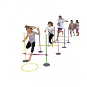 SET OVIR 'STANDARD', 12X OBROČ GUMA, 12X PALICA VIŠINA 100 cm, 8X KROŽNIK, 20X DRŽALO GUMA ZA PALICE