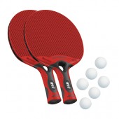 SET ZA NAMIZNI TENIS 'TACTEO 50 ' - 2x LOPAR 'TACTEO 50', 6x ŽOGICE - bele