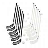 SET ZA UNIHOCKEY 'WINNER', 6X BELE PALICE, 6X ČRNE PALICE, 6X ŽOGICA, 1X KNJIGA