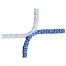 NOGOMETNA MREŽA 515 cm x 205 cm - MODRO BELA